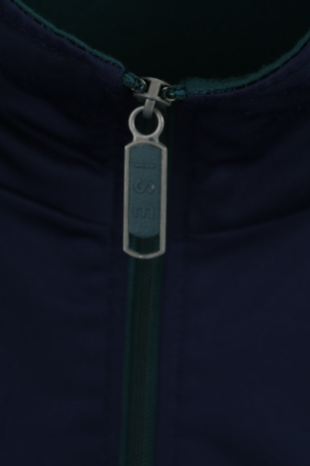 ISE Men L Sweatshirt Vintage Shiny Green Full Zipper Oldschool Track Top