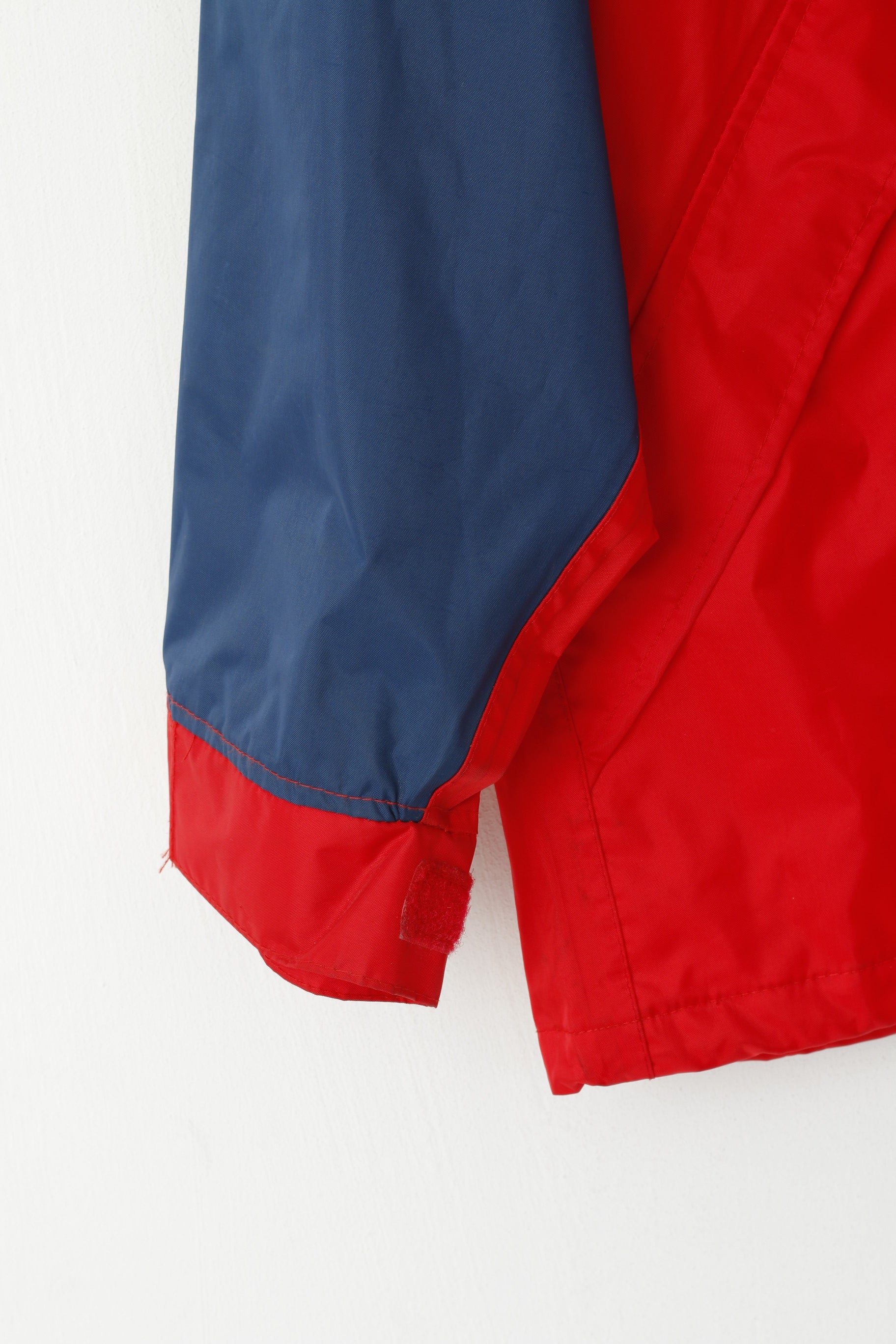 Veste Etirel le Sportif Youth 164 en nylon rouge marine avec capuche cachée imperméable en PVC