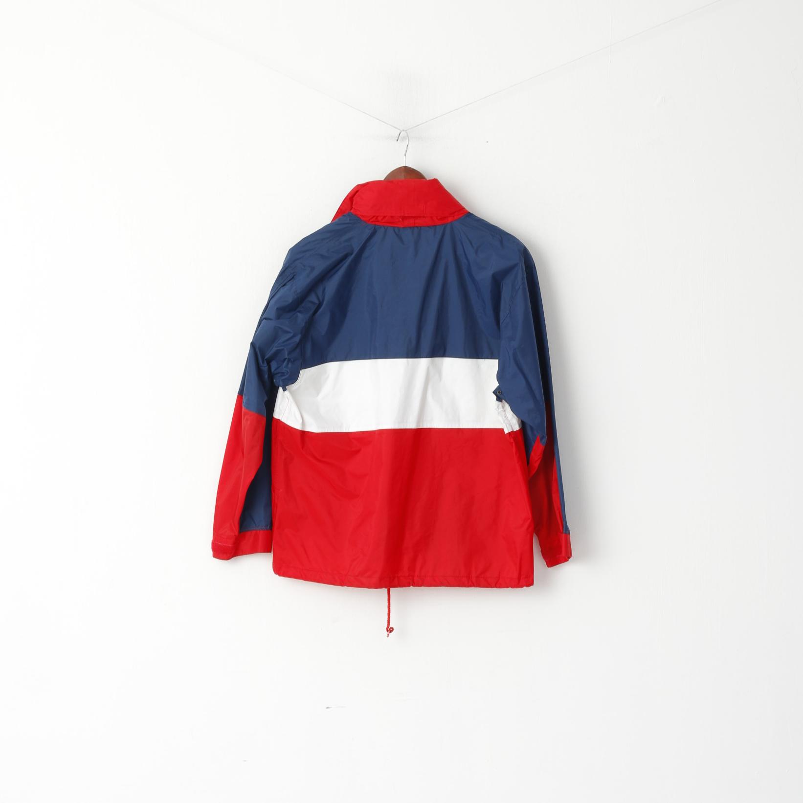 Veste Etirel le Sportif Youth 164 en nylon rouge marine avec capuche cachée imperméable en PVC