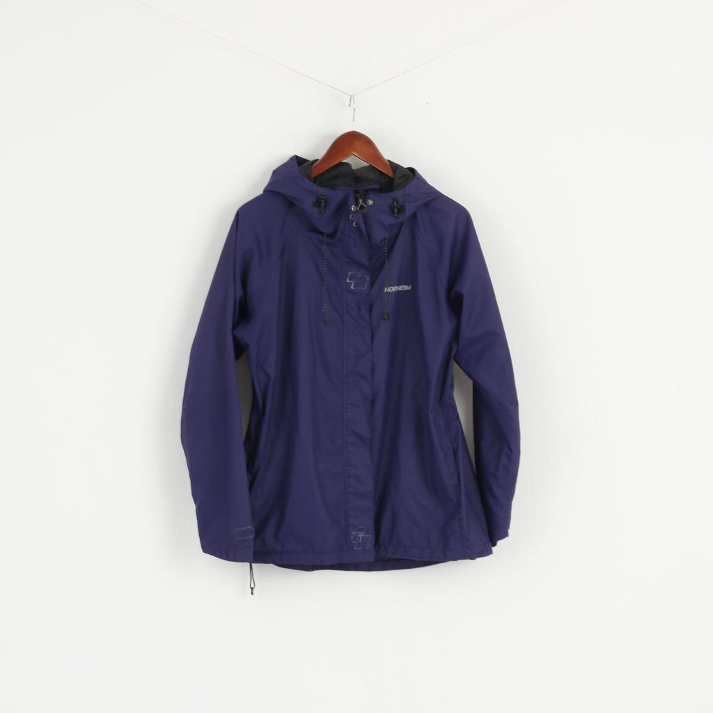 Norheim Femmes XL Veste Violet Léger Réfléchissant Extérieur À Capuche Zip Up Top
