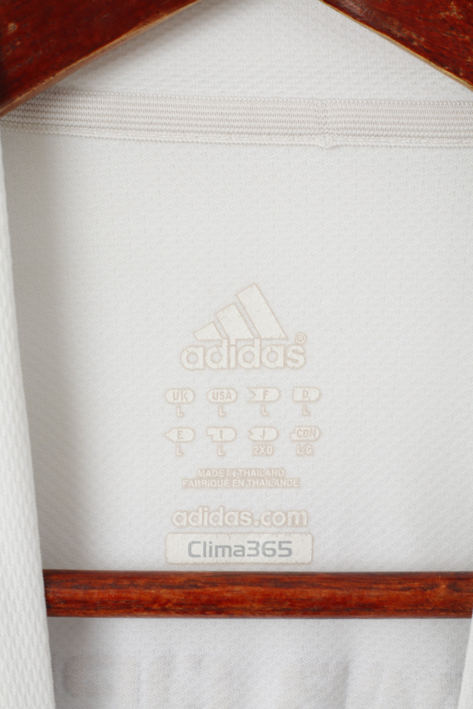 Adidas IFK Hallsberg Hommes L Chemise Blanc Vintage Football Sportswear Jersey Top