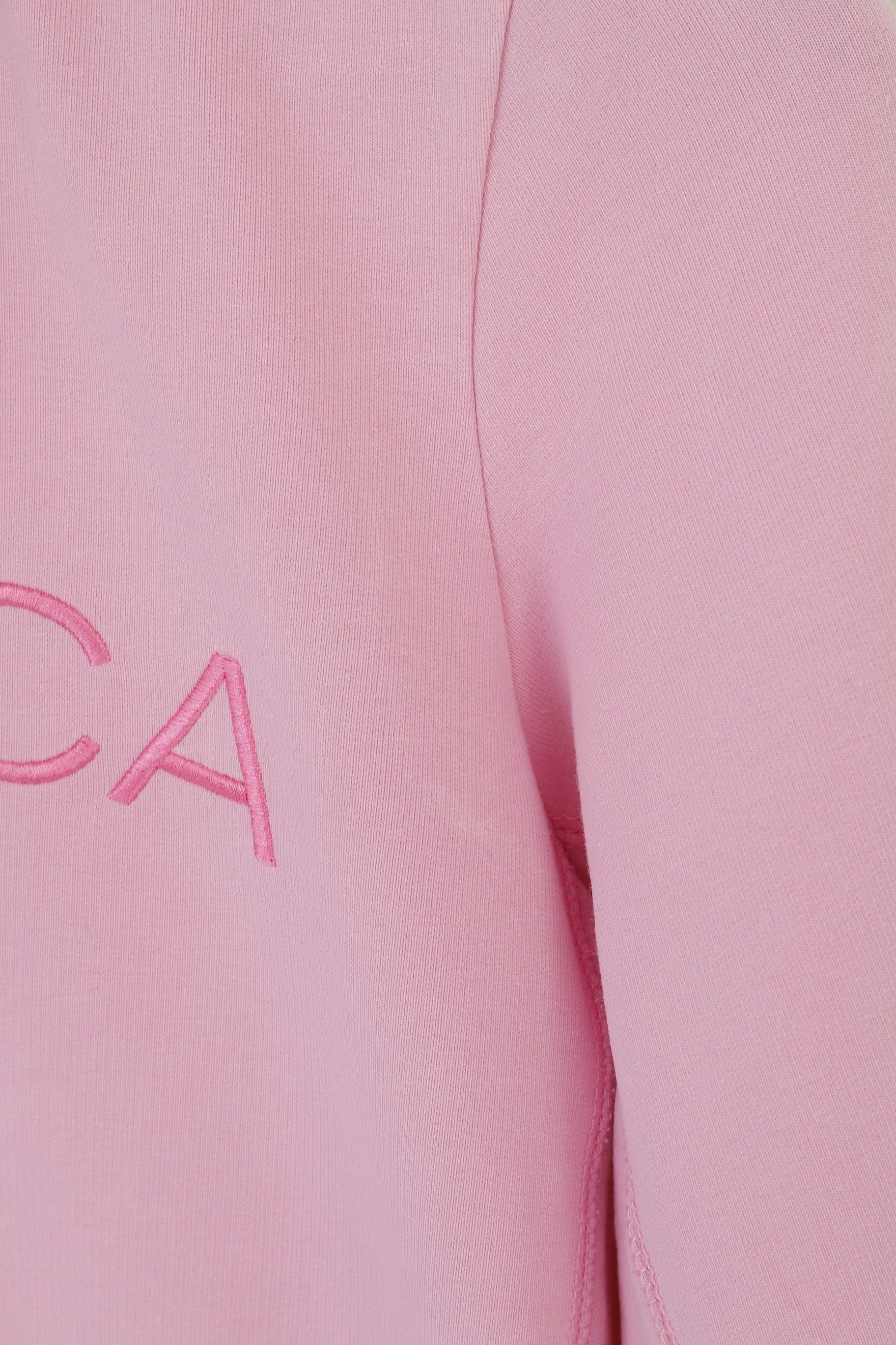 Felpa Nautica da donna M. Top sportivo con cerniera intera in cotone elasticizzato con cappuccio rosa