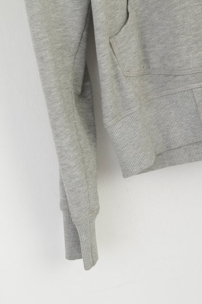 Helly Hansen Men L Sweatshirt Gray Cotton Vintage Full Zip Hooded Sportswear Top