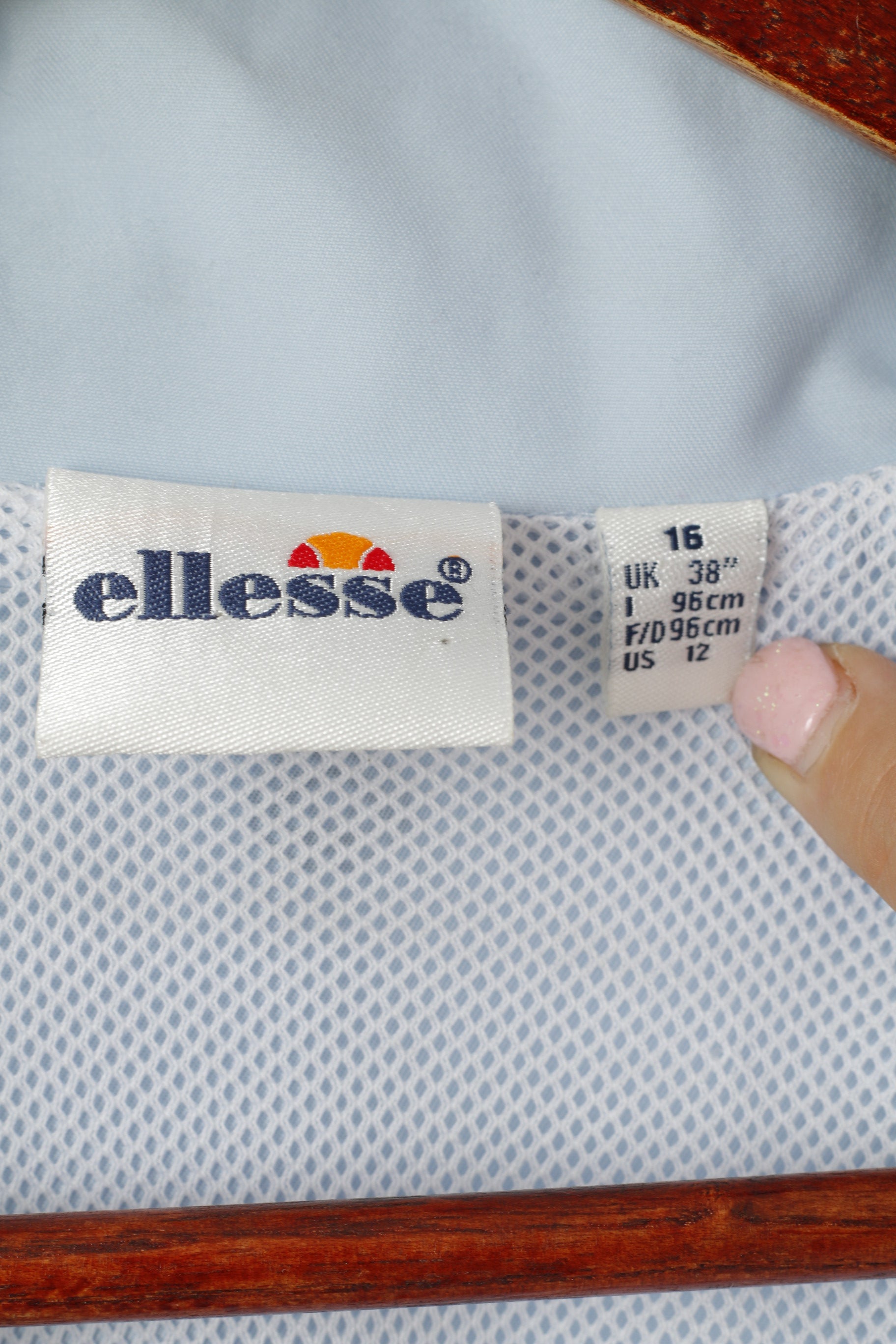 Ellesse Donna 16 38'' M Giacca pullover Blu chiaro Sport Zip Neck Top attivo