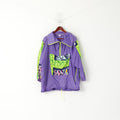 Fashion Men 4 XL Pullover Jacket Purple Vintage Kangaroo Pocket Festival Run Top