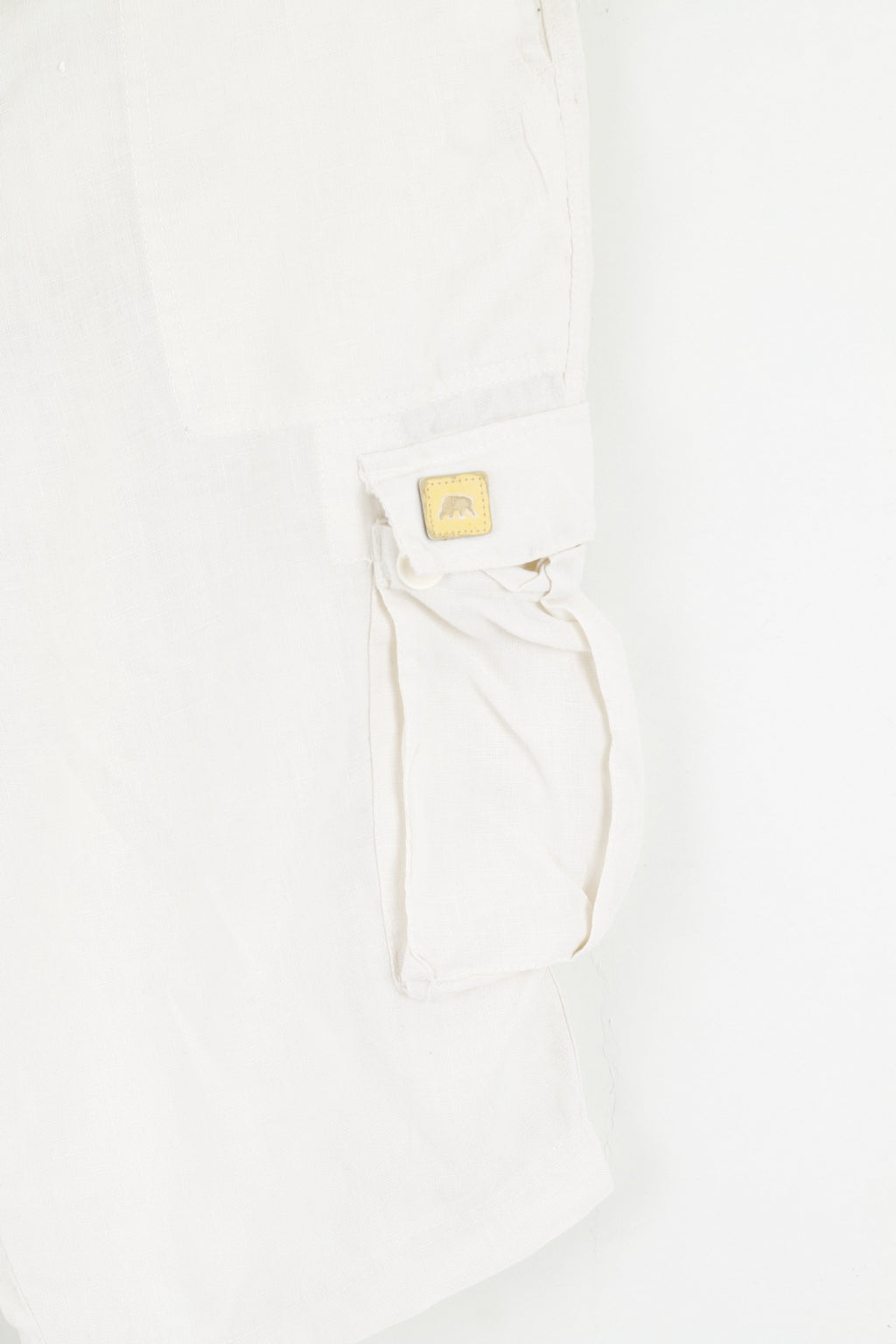 Acquafredda Mens 54 XL Shorts Beige 100% Linen Made in Italy Summer