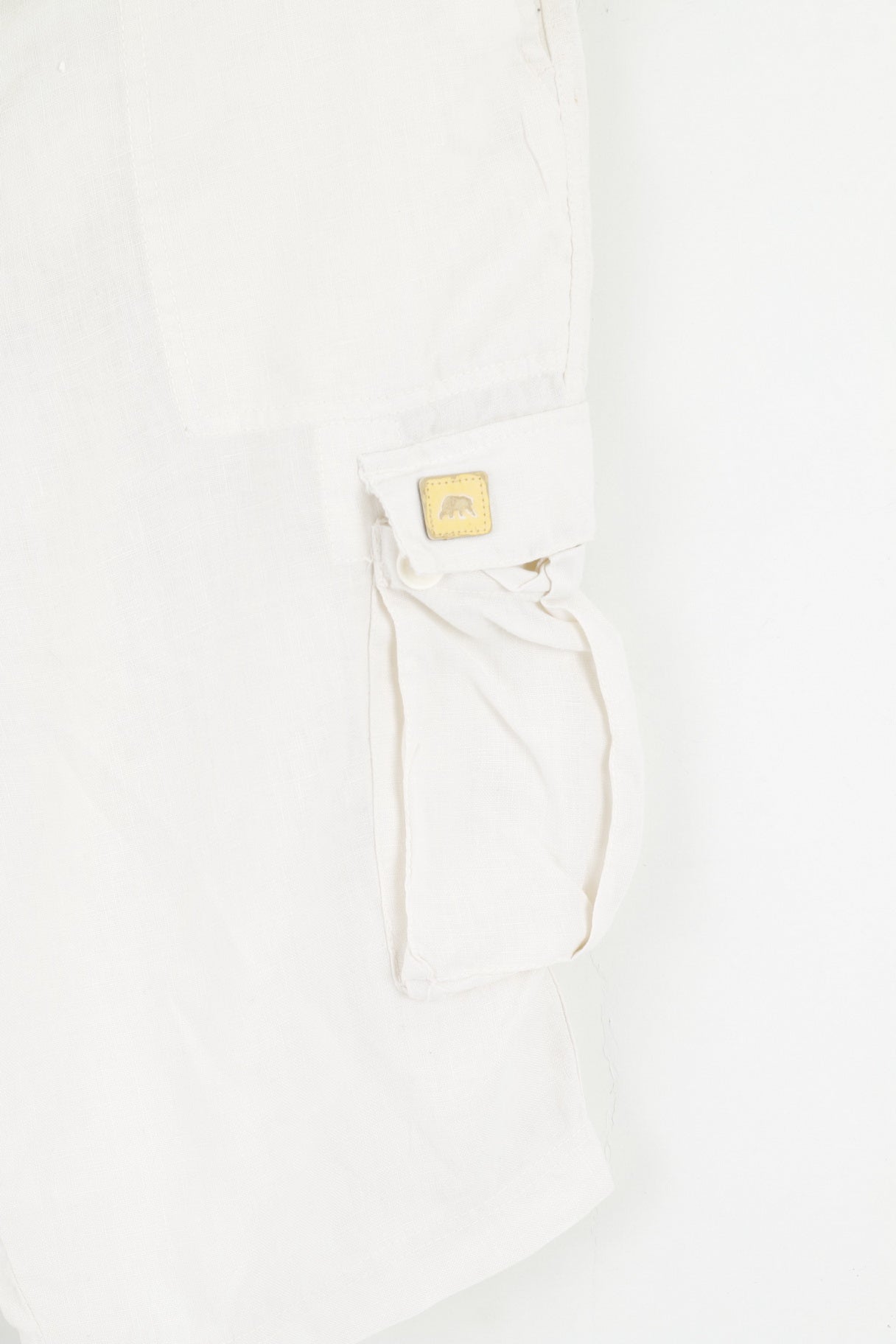 Acquafredda Short 54 XL Homme Beige 100% Lin Fabriqué en Italie Été