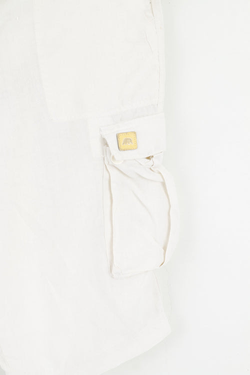 Acquafredda Short 54 XL Homme Beige 100% Lin Fabriqué en Italie Été
