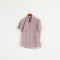 Duck And Cover Men L (M) Casual Shirt Pink Exclusive Print Short Sleeve Top