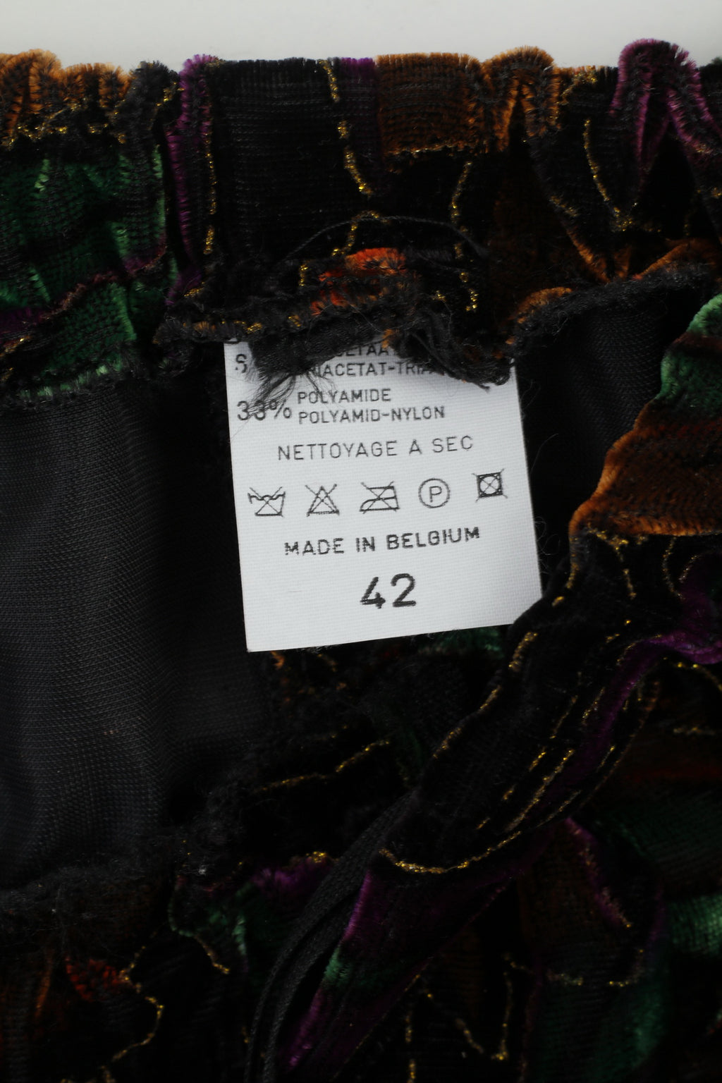 C&amp;A Jessica Femmes 42 L Jupe Costume Blazer Jupe Noir Floral Vintage Or Détaillé 