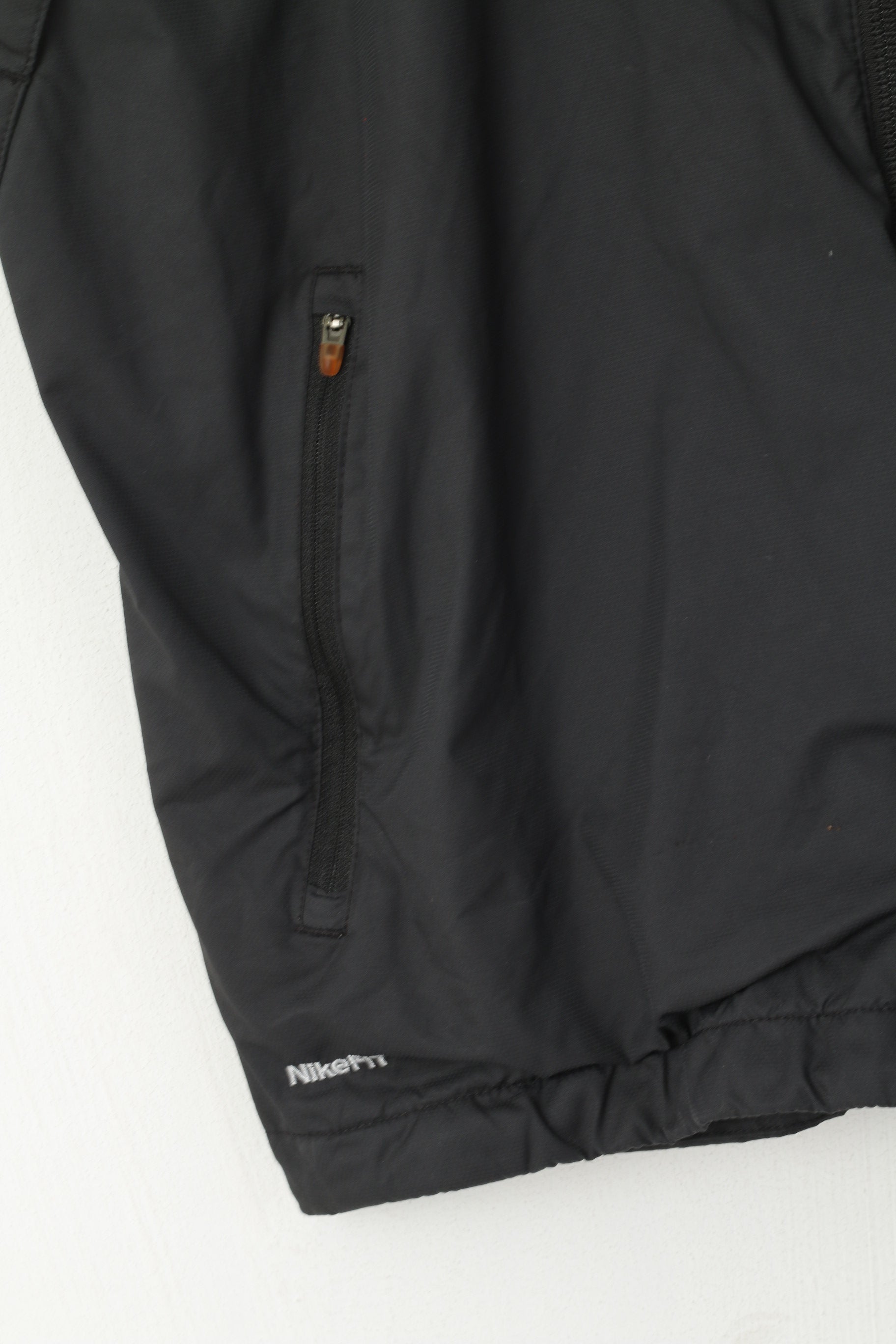 Nike Fitstorm Men L 183 Vest Black Sport Training Bike Run Full Zipper Sleeveless