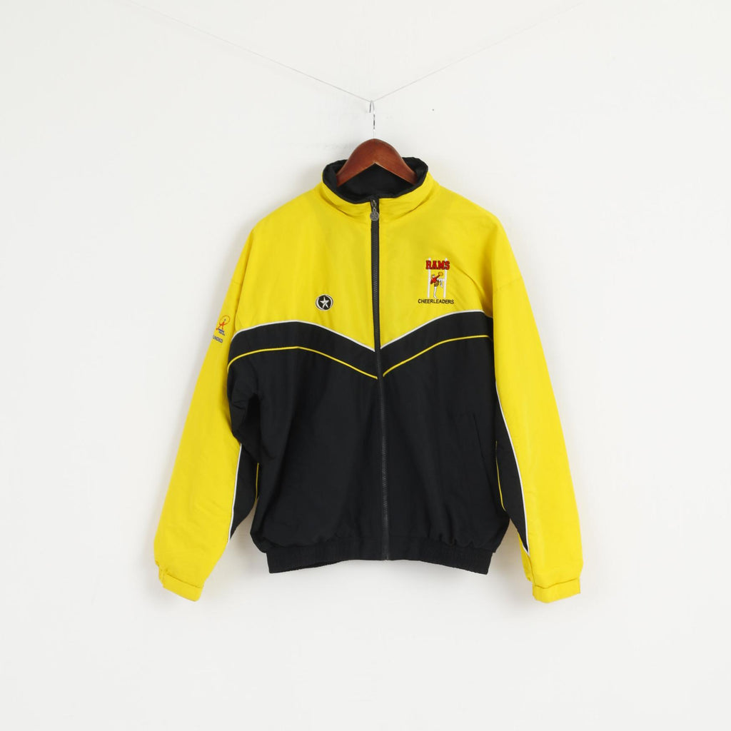 Prostar Femme S 34/36 Veste Jaune Fermeture Éclair Complète Cheerleaders RAMS Haut Unisexe