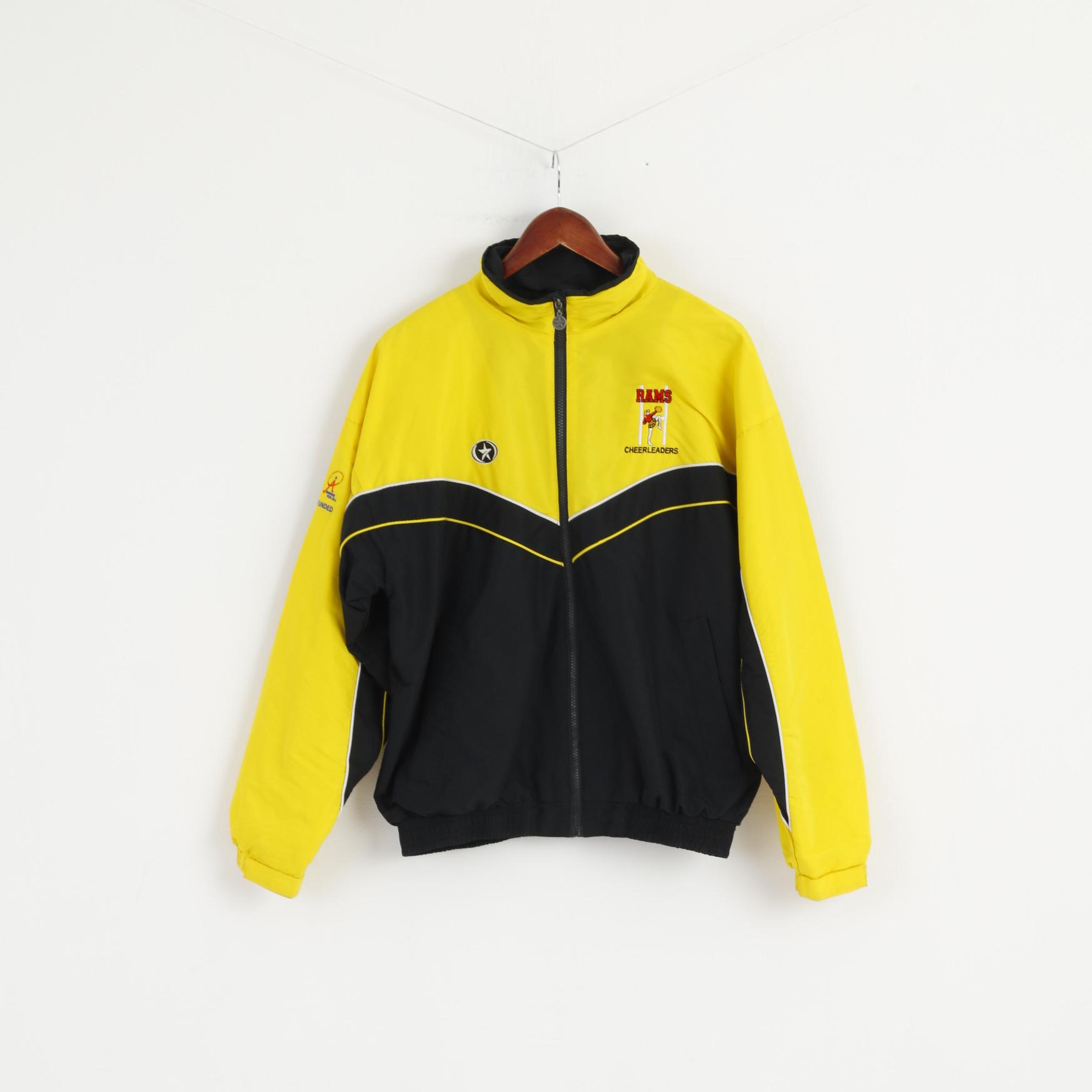 Prostar Femme S 34/36 Veste Jaune Fermeture Éclair Complète Cheerleaders RAMS Haut Unisexe