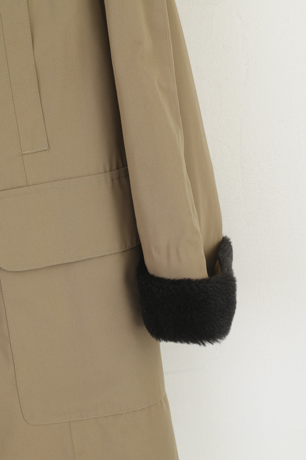 Walbusch Women 46 18 XXL Coat Beige Alpaca Buttoned Classic Casual Jacket