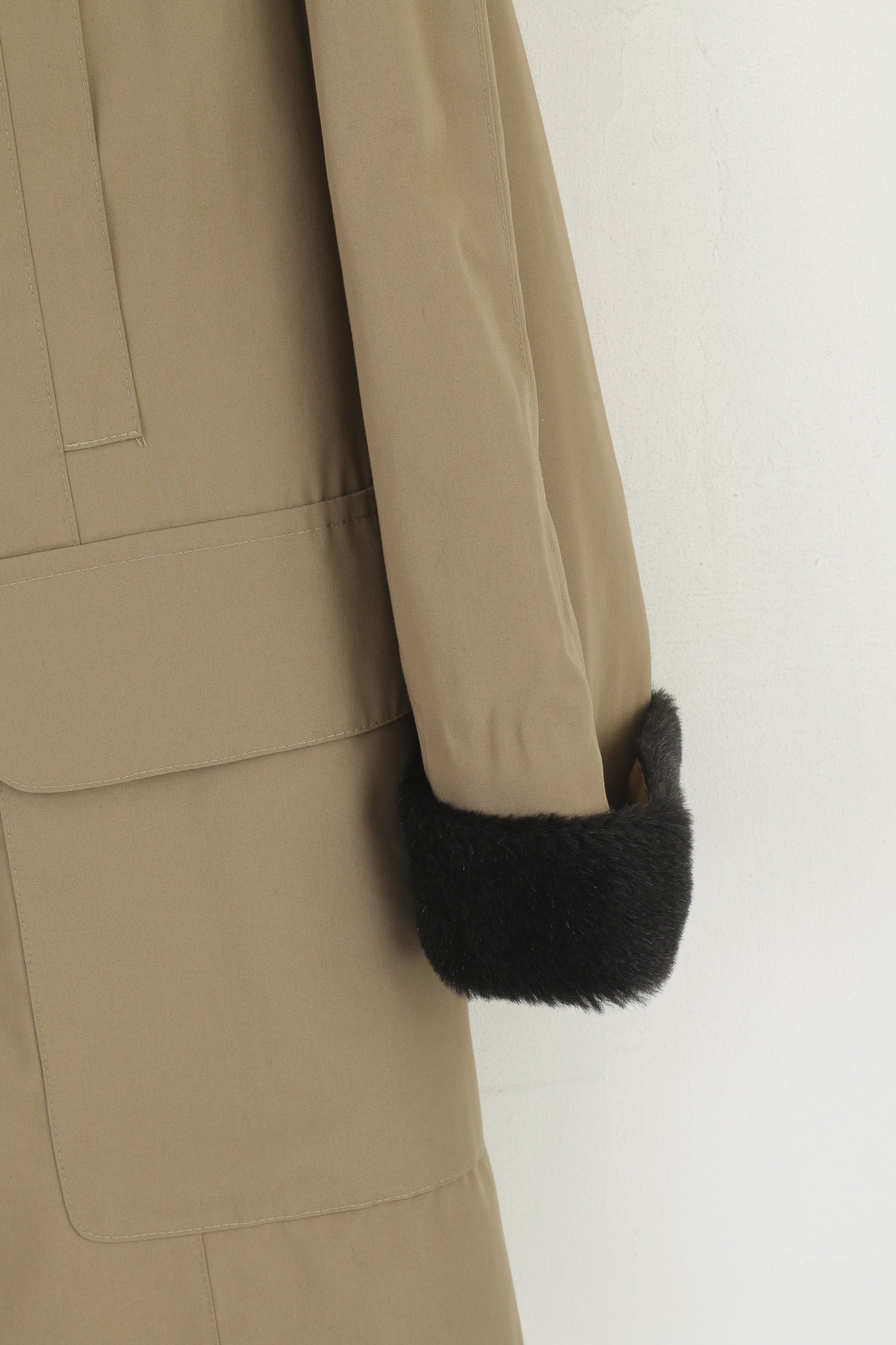 Walbusch Women 46 18 XXL Coat Beige Alpaca Buttoned Classic Casual Jacket