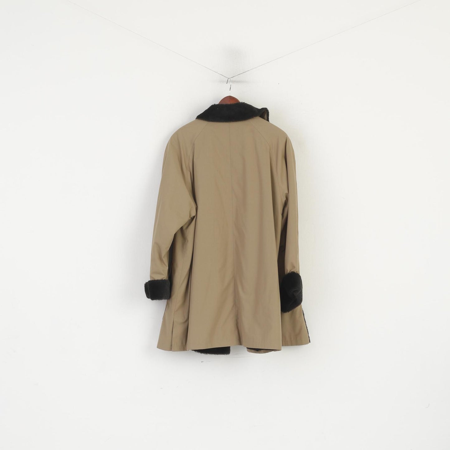 Walbusch Women 46 18 XXL Coat Beige Alpaca Buttoned Classic Casual Jacket