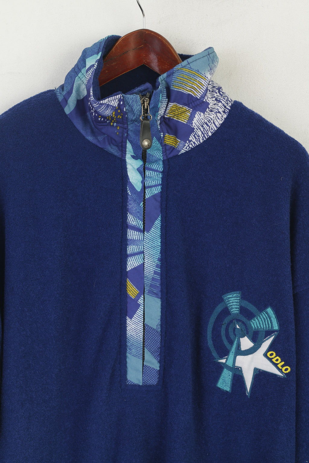 Odlo Men XL 52/54 Fleece Top Navy Vintage Sportswear Functional Tall Sweatshirt