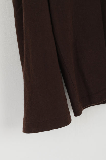 Polo Jeans Ralph Lauren Hommes XL Chemise Marron Col Rond Manches Longues Coton Graphique Haut