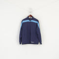 Diadora Men L Jacket Navy Vintage Lightweight Activewear Full Zip Entraînement