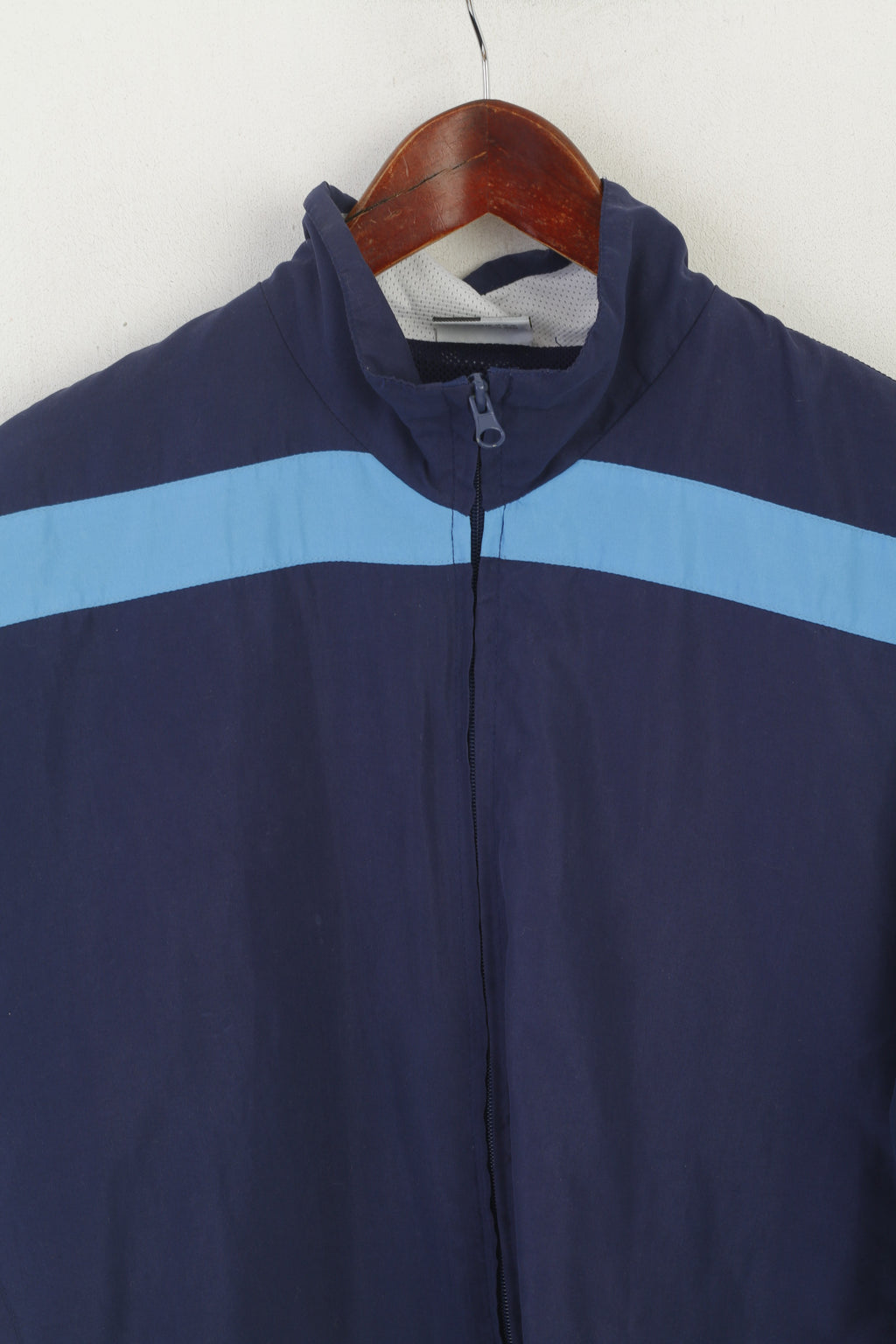 Diadora Men L Jacket Navy Vintage Lightweight Activewear Full Zip Entraînement