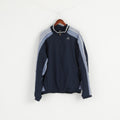 Giacca Adidas da uomo XL blu navy con 3 strisce bomber attivo con cerniera