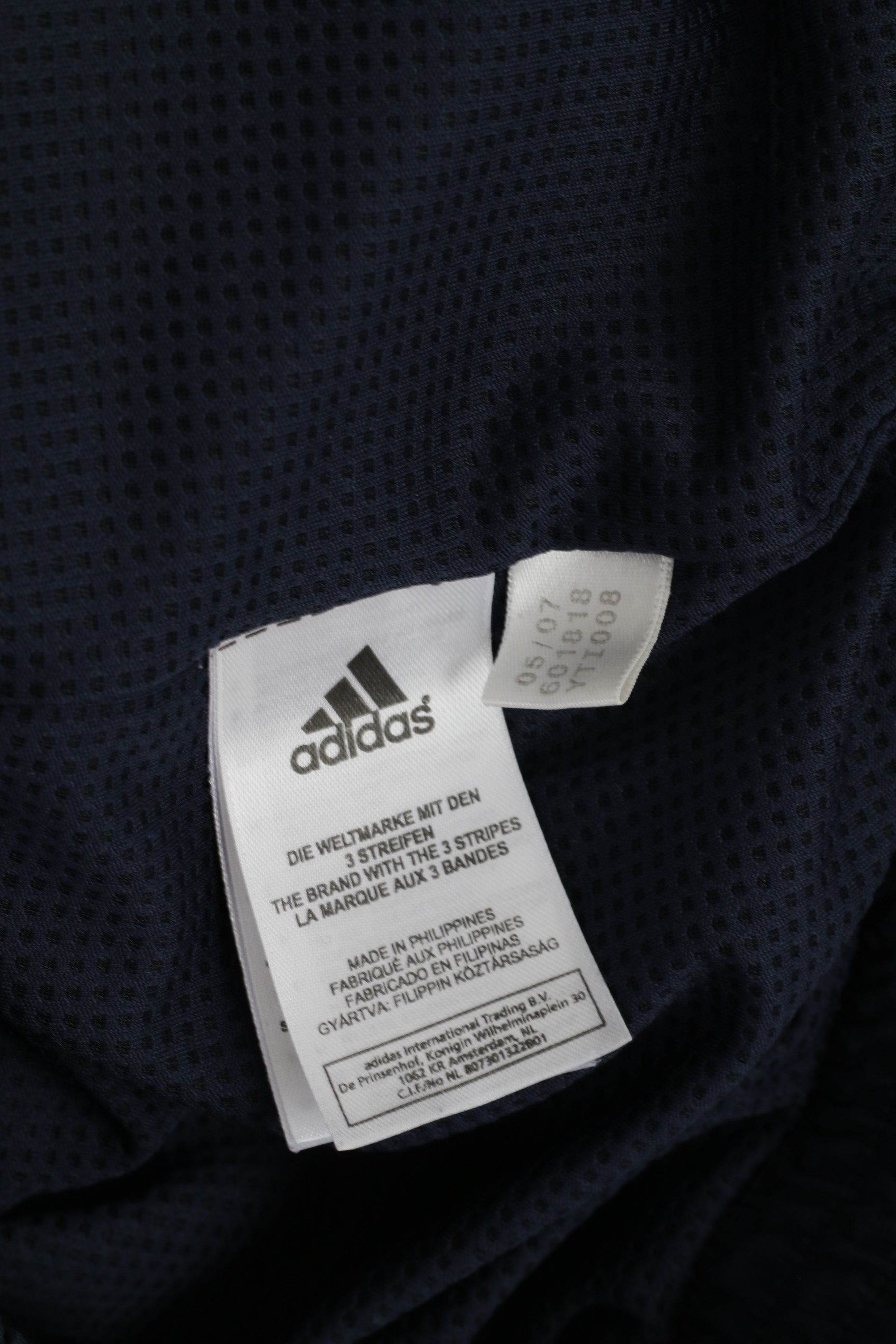 Giacca Adidas da uomo XL blu navy con 3 strisce bomber attivo con cerniera