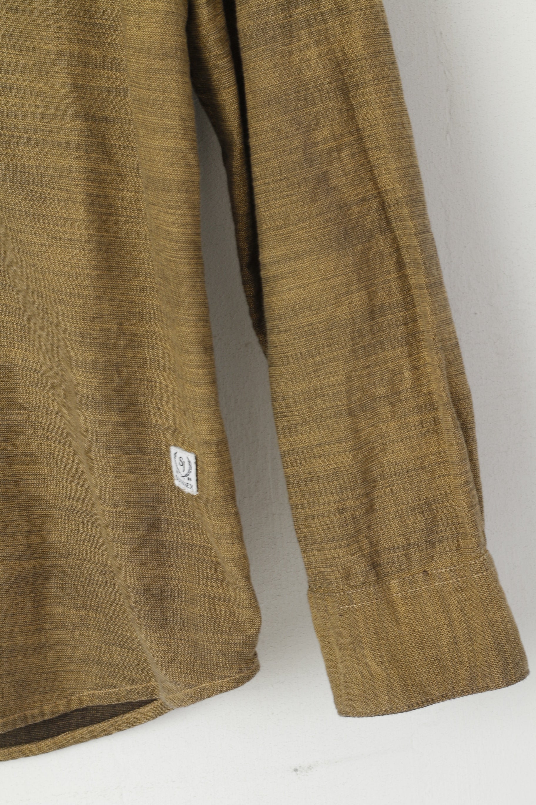 Sunnex Jeans Men L (M) Casual Shirt Brown India Slim Fit Pure Cotton Long Sleeve Top