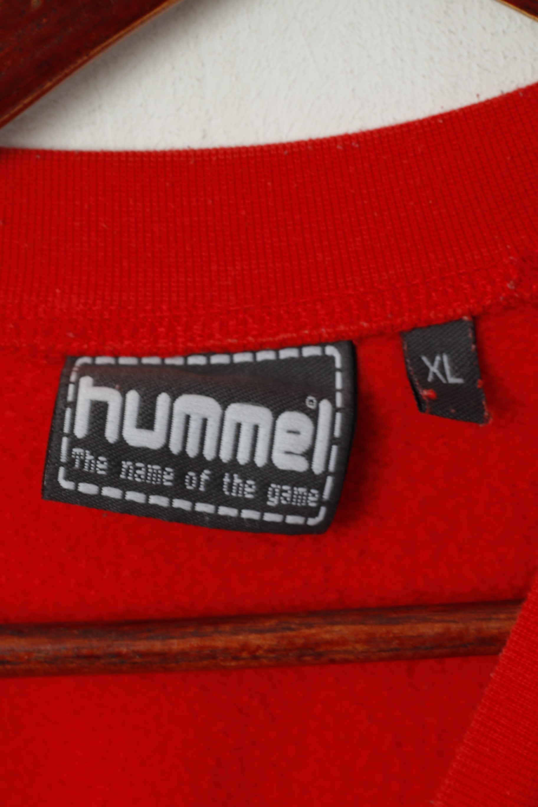 Hummel Men XL Sweatshirt Rouge Coton #12 Sportswear Pull Training Top