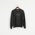 Umbro Men M Sweatshirt Dark Grey Cotton Retro Crew Neck Sport Logo Top