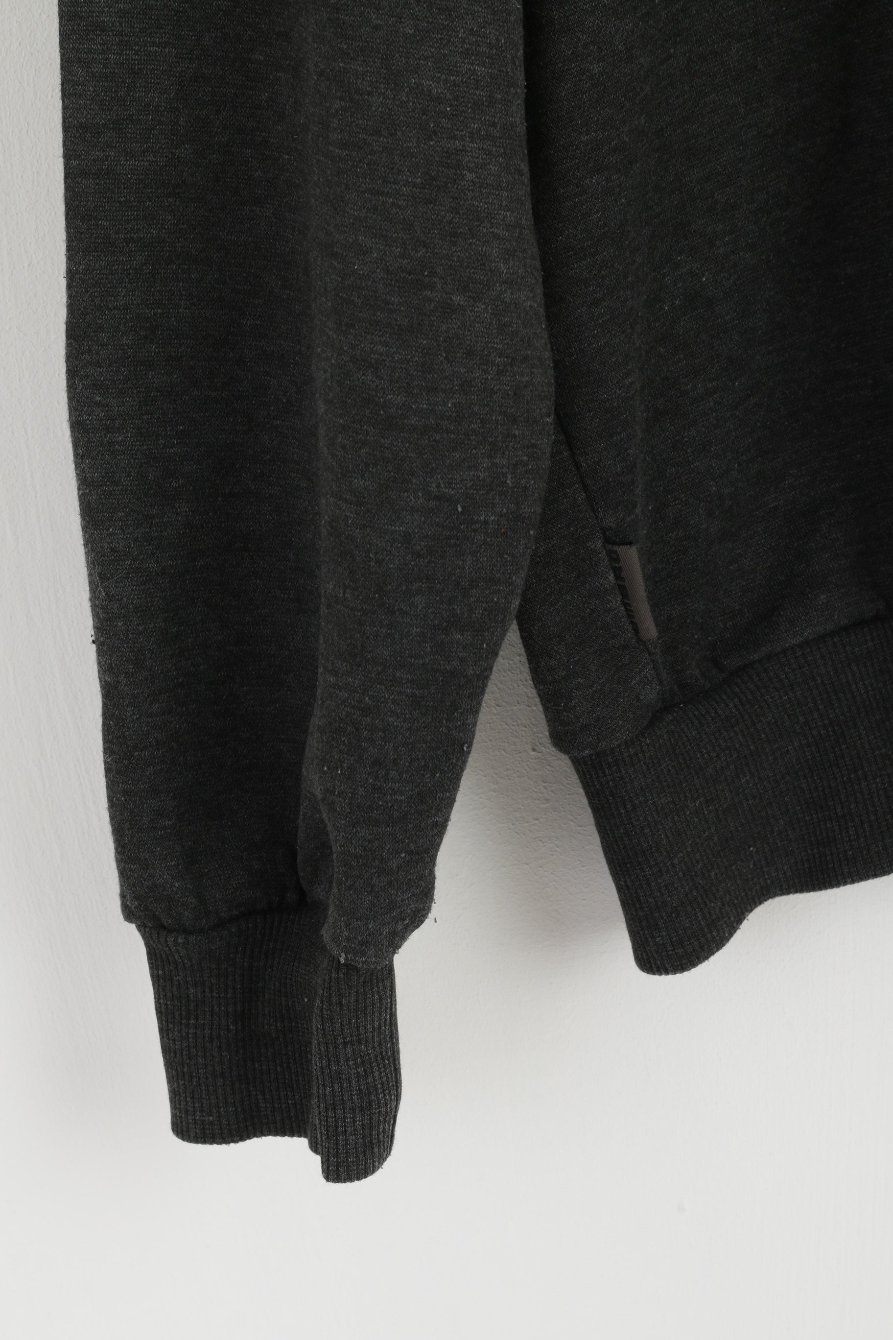 Felpa Umbro da uomo M. Felpa con logo sportivo retrò in cotone grigio scuro