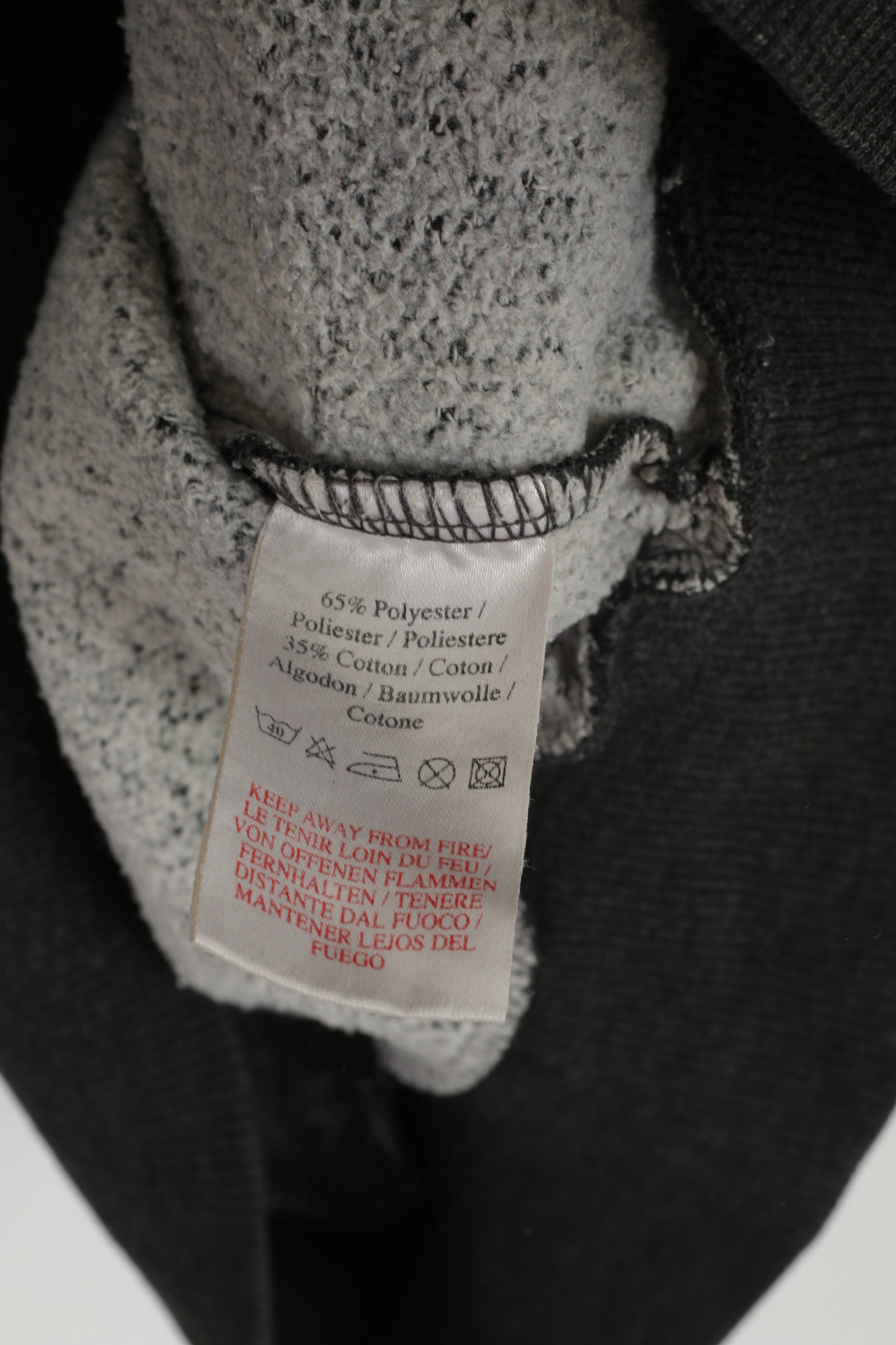 Felpa Umbro da uomo M. Felpa con logo sportivo retrò in cotone grigio scuro