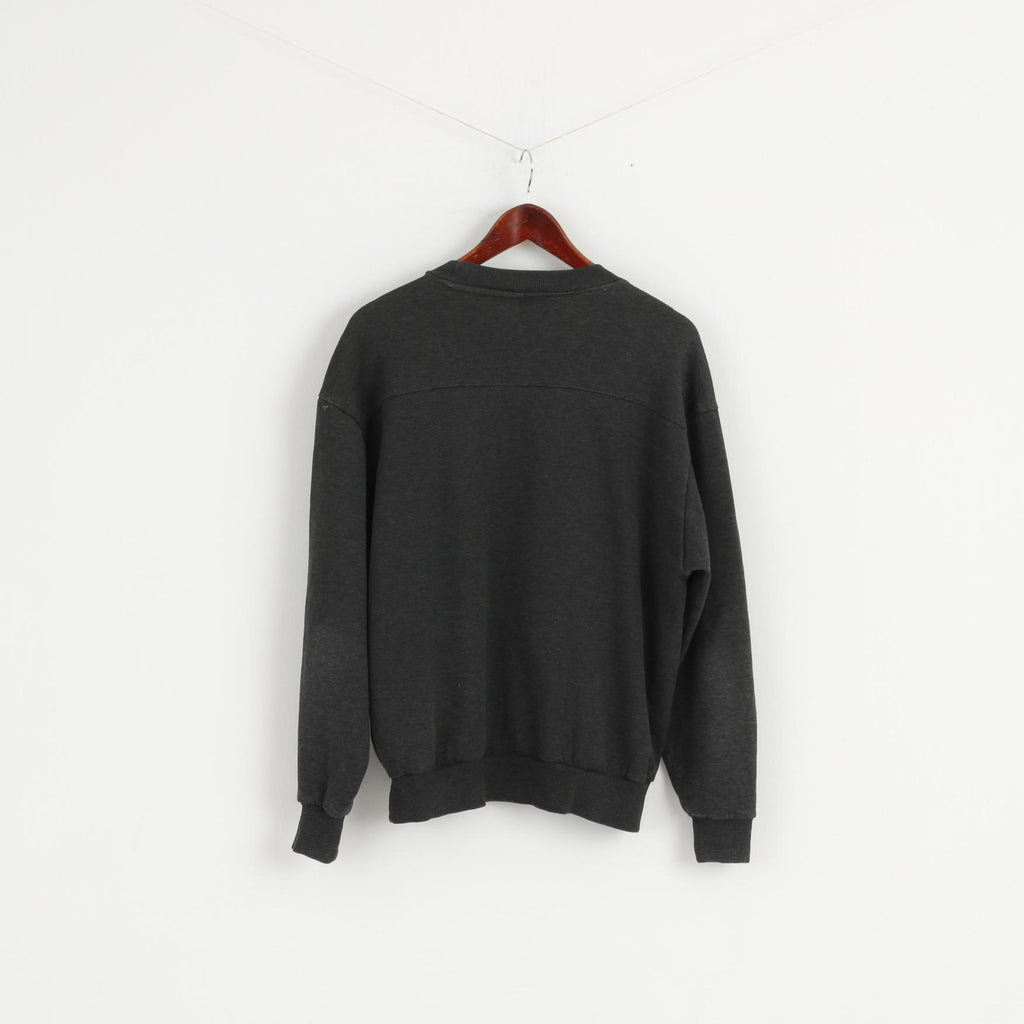 Felpa Umbro da uomo M. Felpa con logo sportivo retrò in cotone grigio scuro