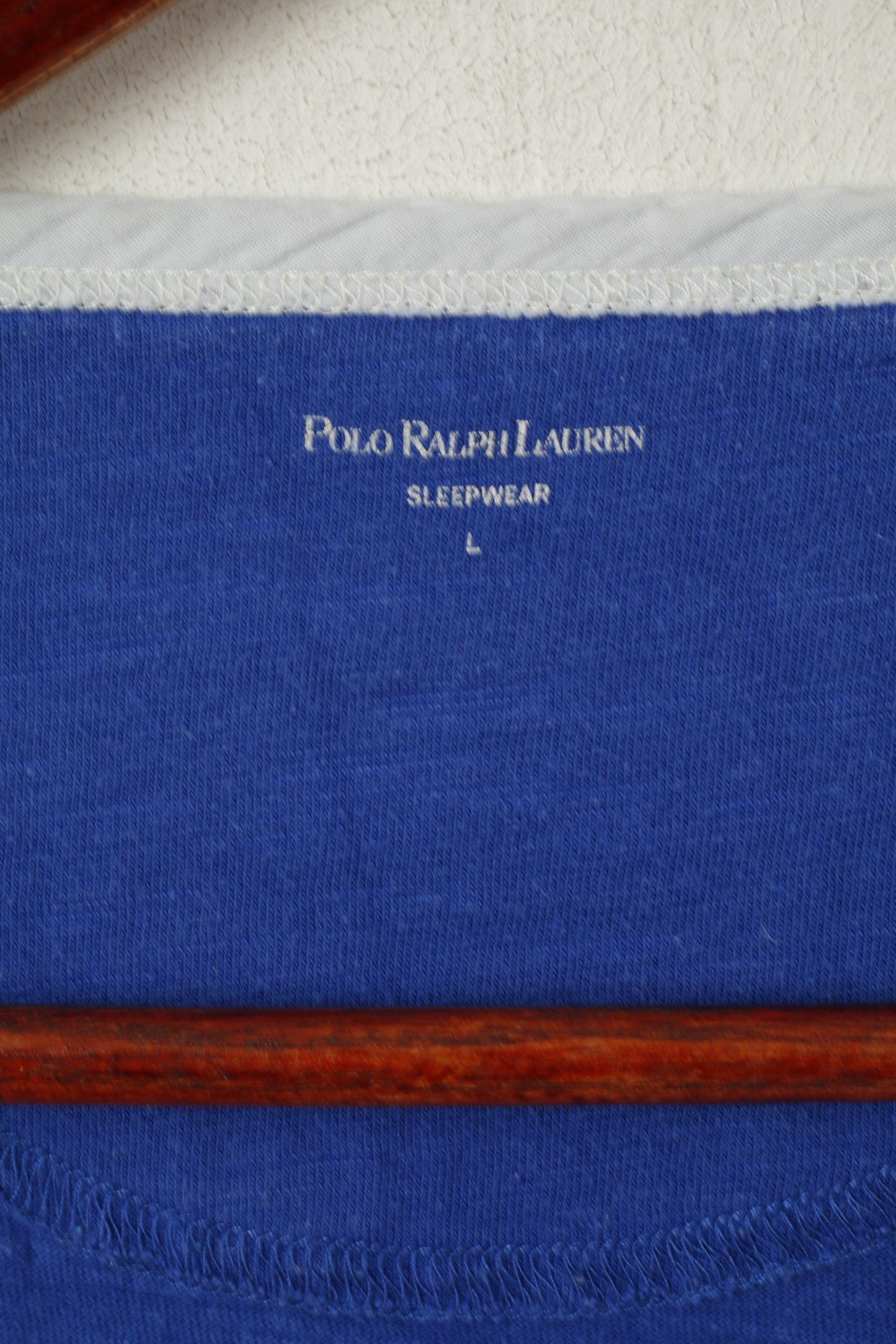 Polo Ralph Lauren Sleepwear Men L Shirt Blue Cotton Short Sleeve Top