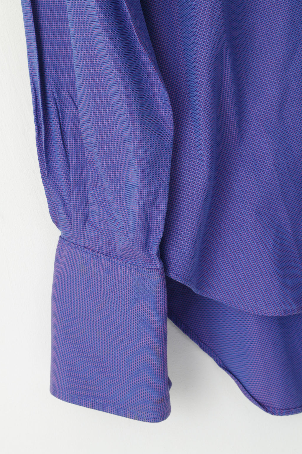 TM Lewin Men 16.5 38 XL Casual Shirt Long Purple Pink Cotton Long Sleeve Cuff Top