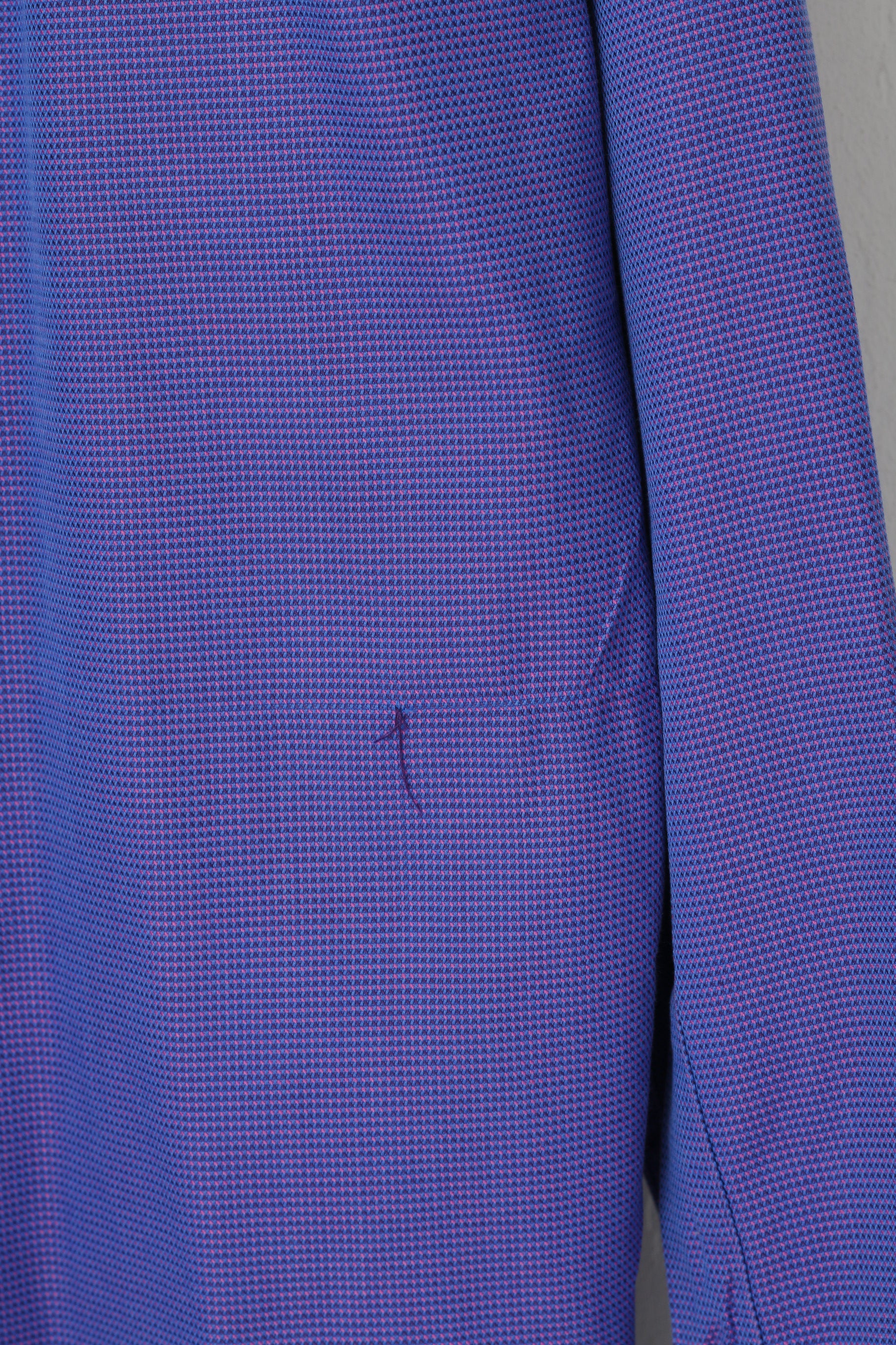 TM Lewin Men 16.5 38 XL Casual Shirt Long Purple Pink Cotton Long Sleeve Cuff Top