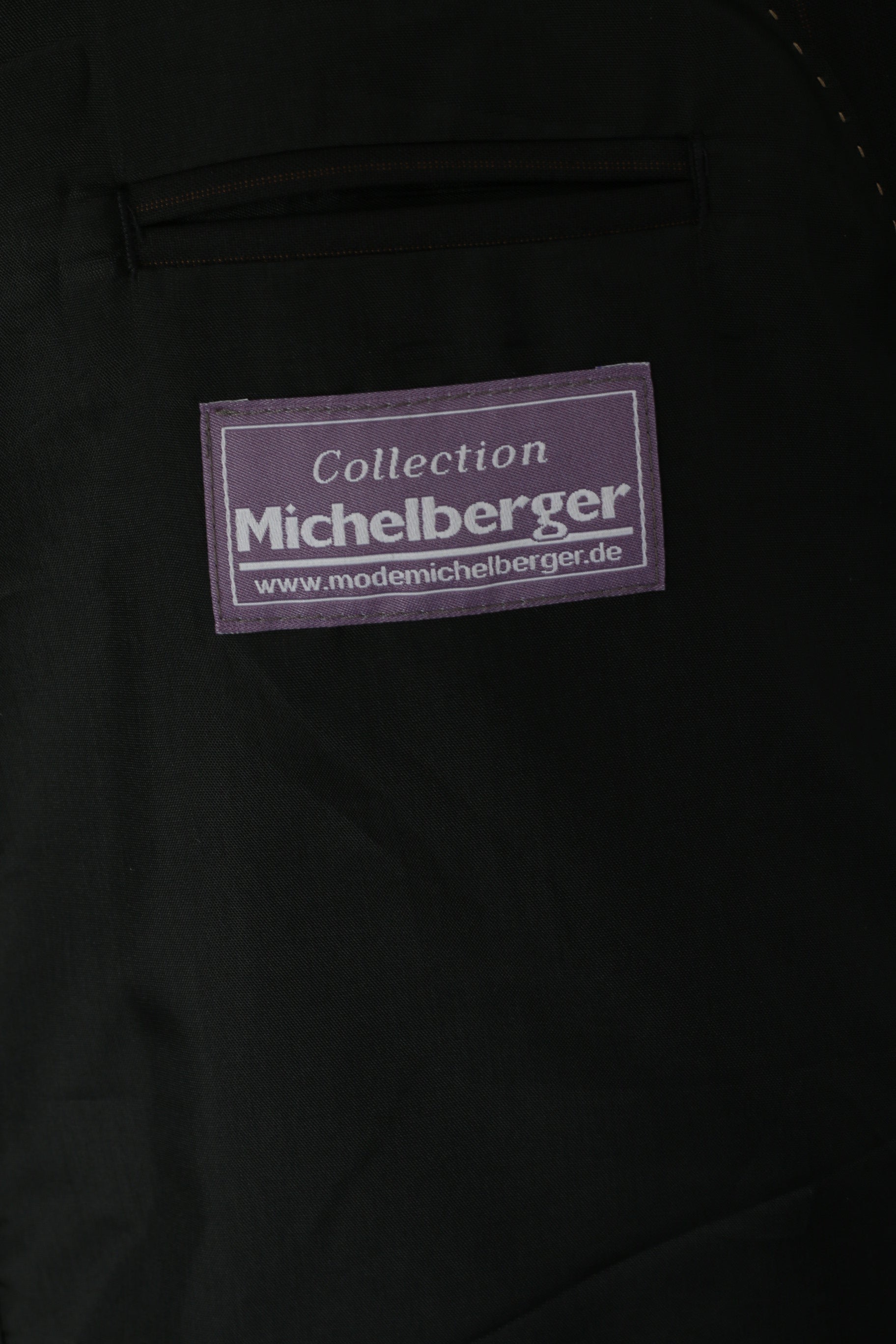 Michael Berger Collection Men 27 42 Blazer Black Striped Wool Single Breasted Jacket