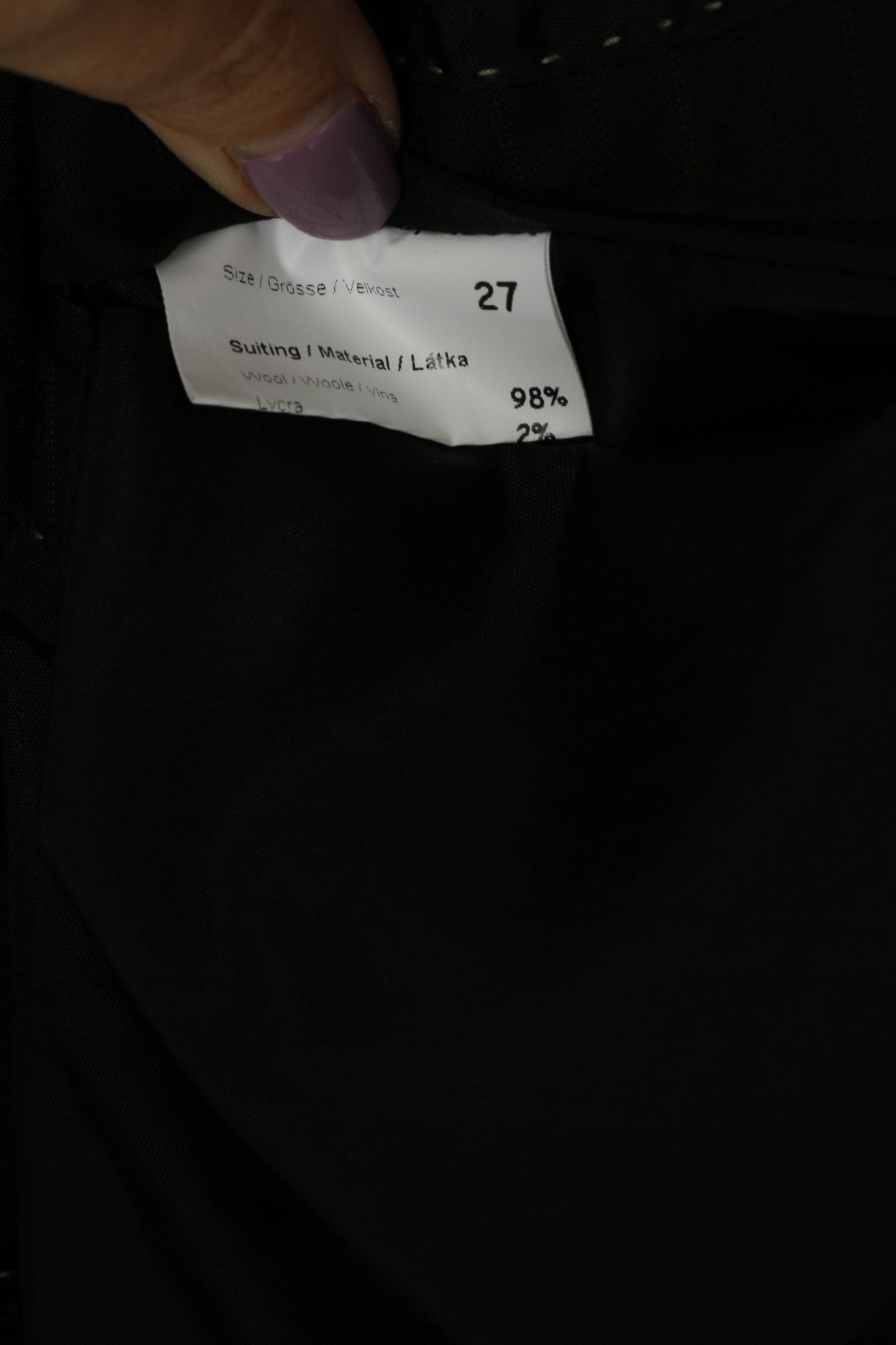 Michael Berger Collection Men 27 42 Blazer Black Striped Wool Single Breasted Jacket