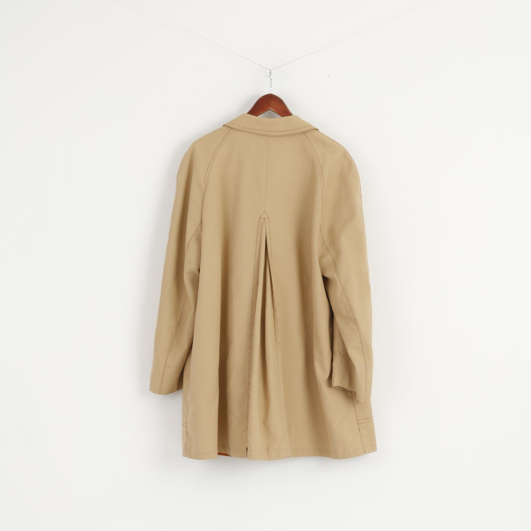 McLAREN Men 52 L Coat Beige Single Breasted Trevira Classic Soft PKZ Of Switzerland Top