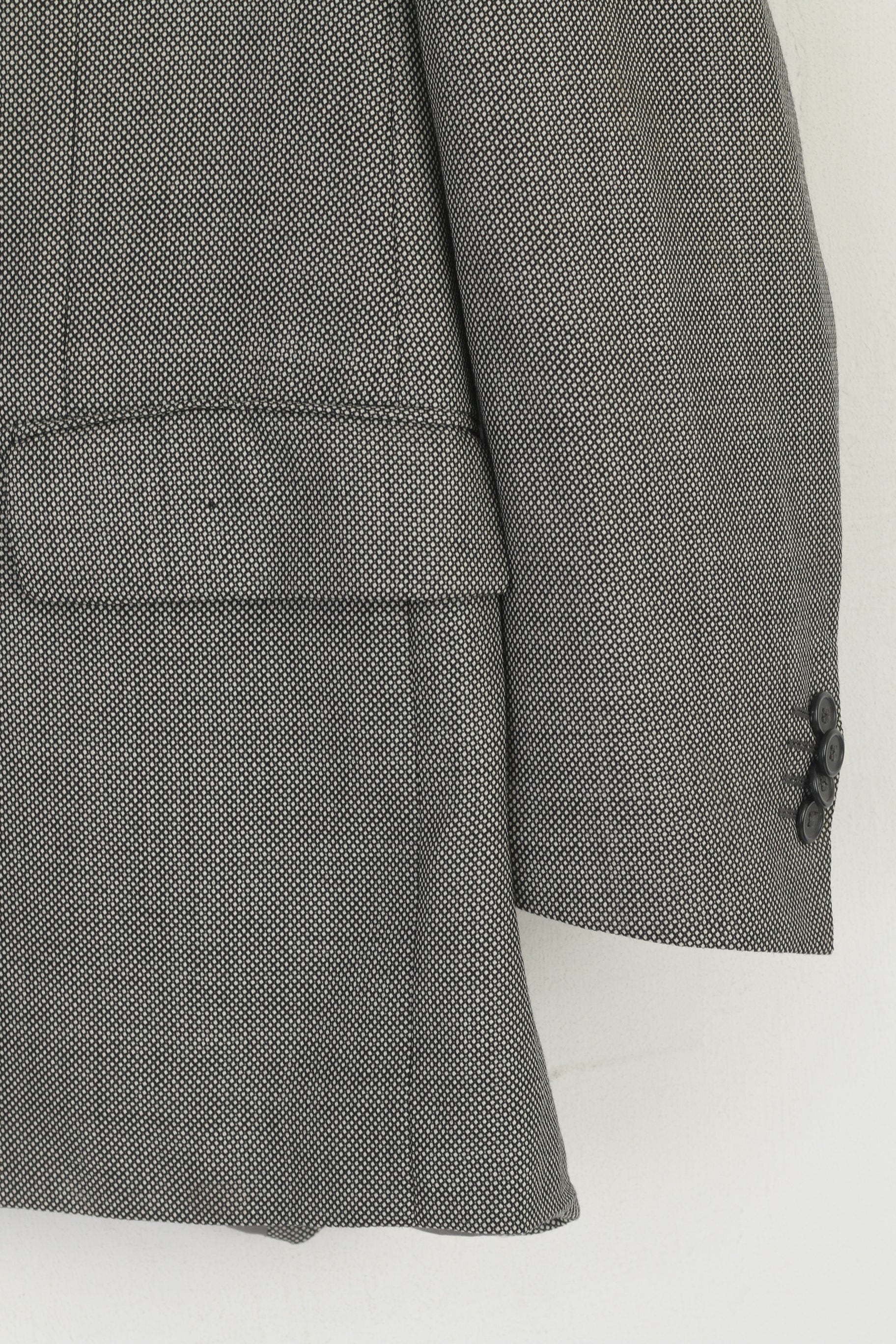 Lanificio Campore Men 52 42 Blazer Gray Wool Italy Napoli Single Breasted Vintage Jacket