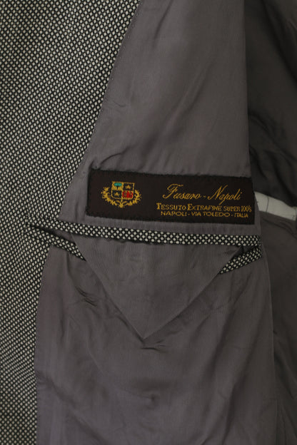 Lanificio Campore Homme 52 42 Blazer Gris Laine Italie Napoli Veste Vintage à Simple Boutonnage