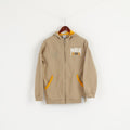 Nike Boys 13/15 Age 158-170 Sweatshirt Beige Cotton Air Force 1 Zip Up Hoodie