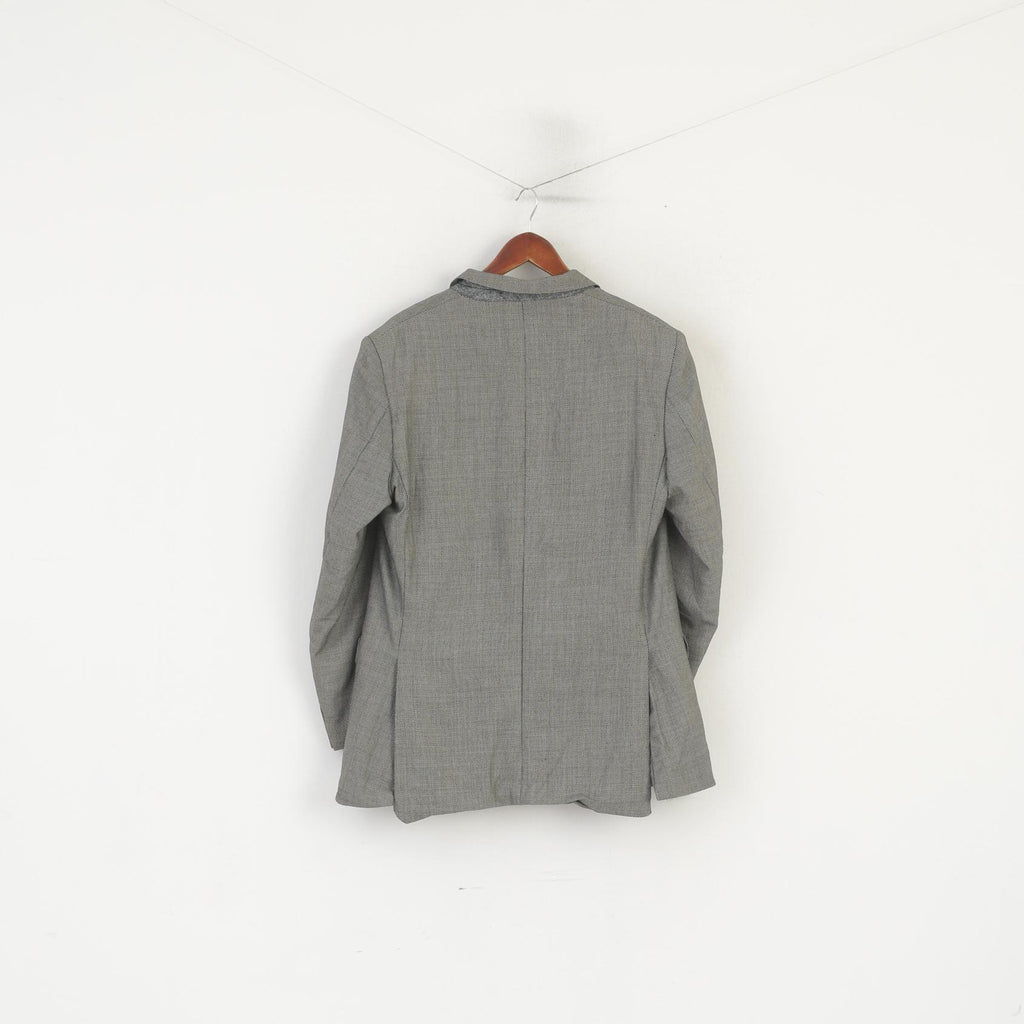 Lanificio Campore Men 52 42 Blazer Gray Wool Italy Napoli Single Breasted Vintage Jacket