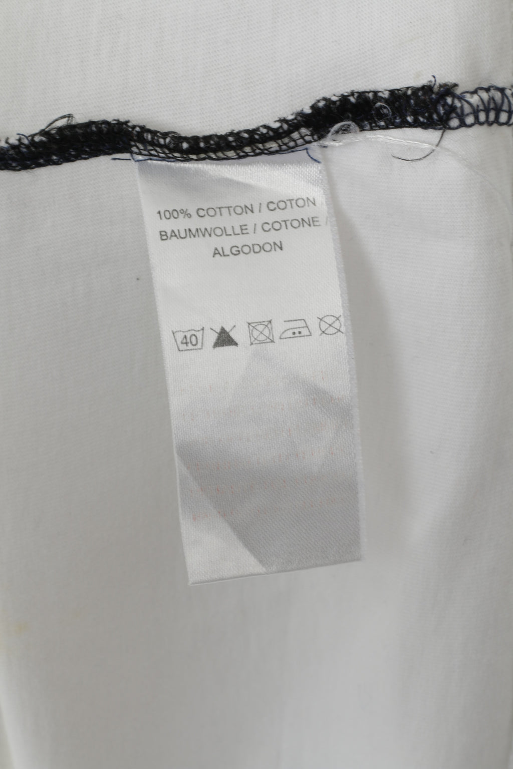 Umbro Men L T-Shirt Blanc Coton Logo Ras Du Cou Sport Top