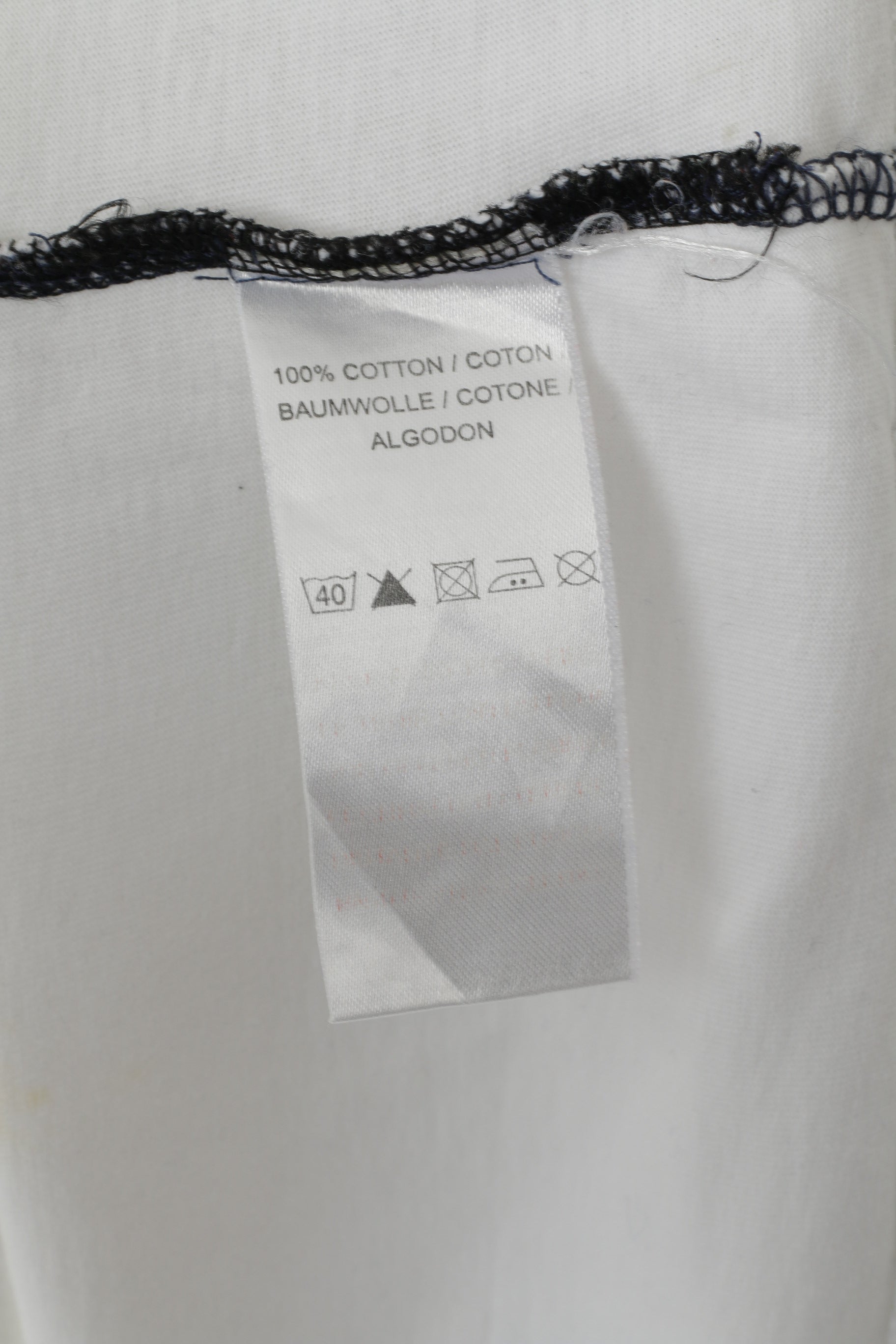 T-shirt Umbro da uomo L Top sportivo girocollo in cotone bianco con logo