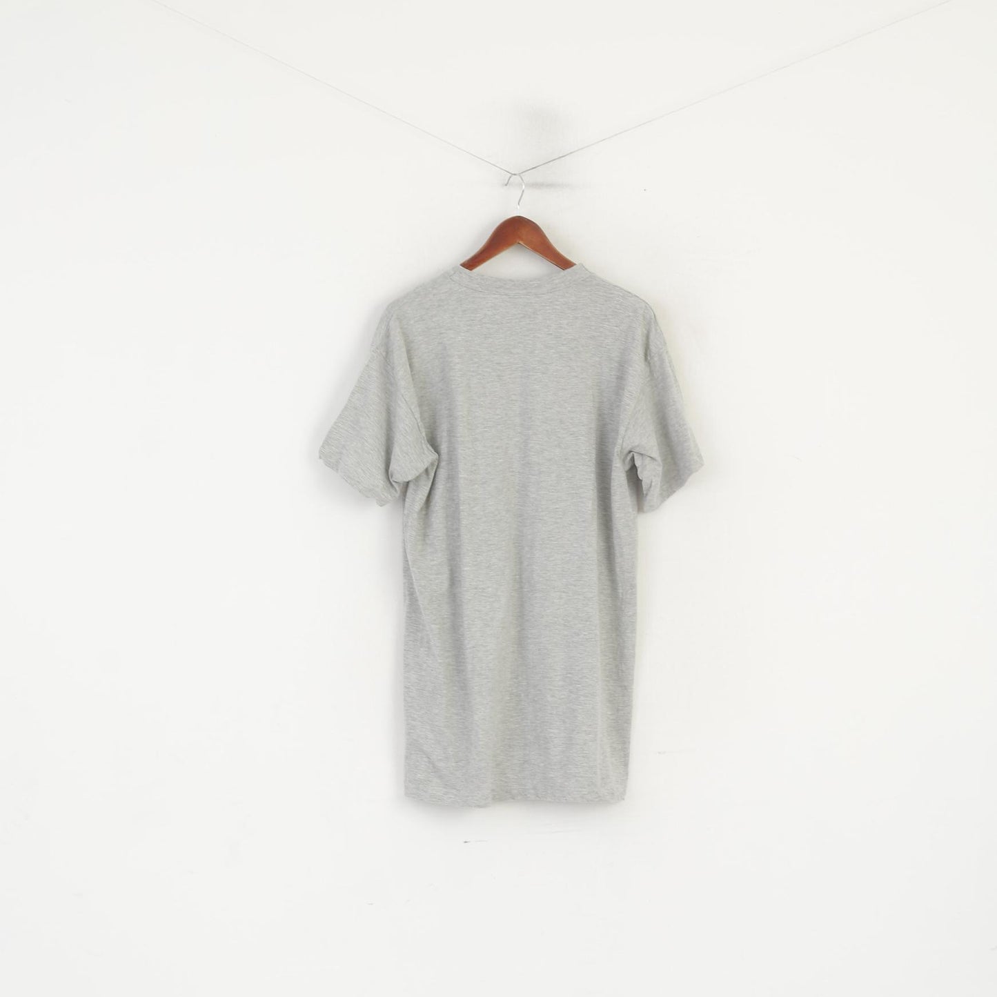 T-shirt Sergio Tacchini da uomo XXL in cotone grigio, lunga, alta, con logo grafico