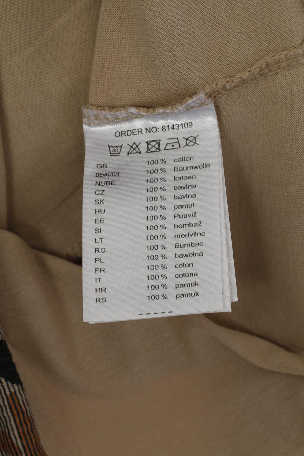 Chapter Men S T-Shirt Beige Cotton Mood Status Update Drawstring Crew Neck Top