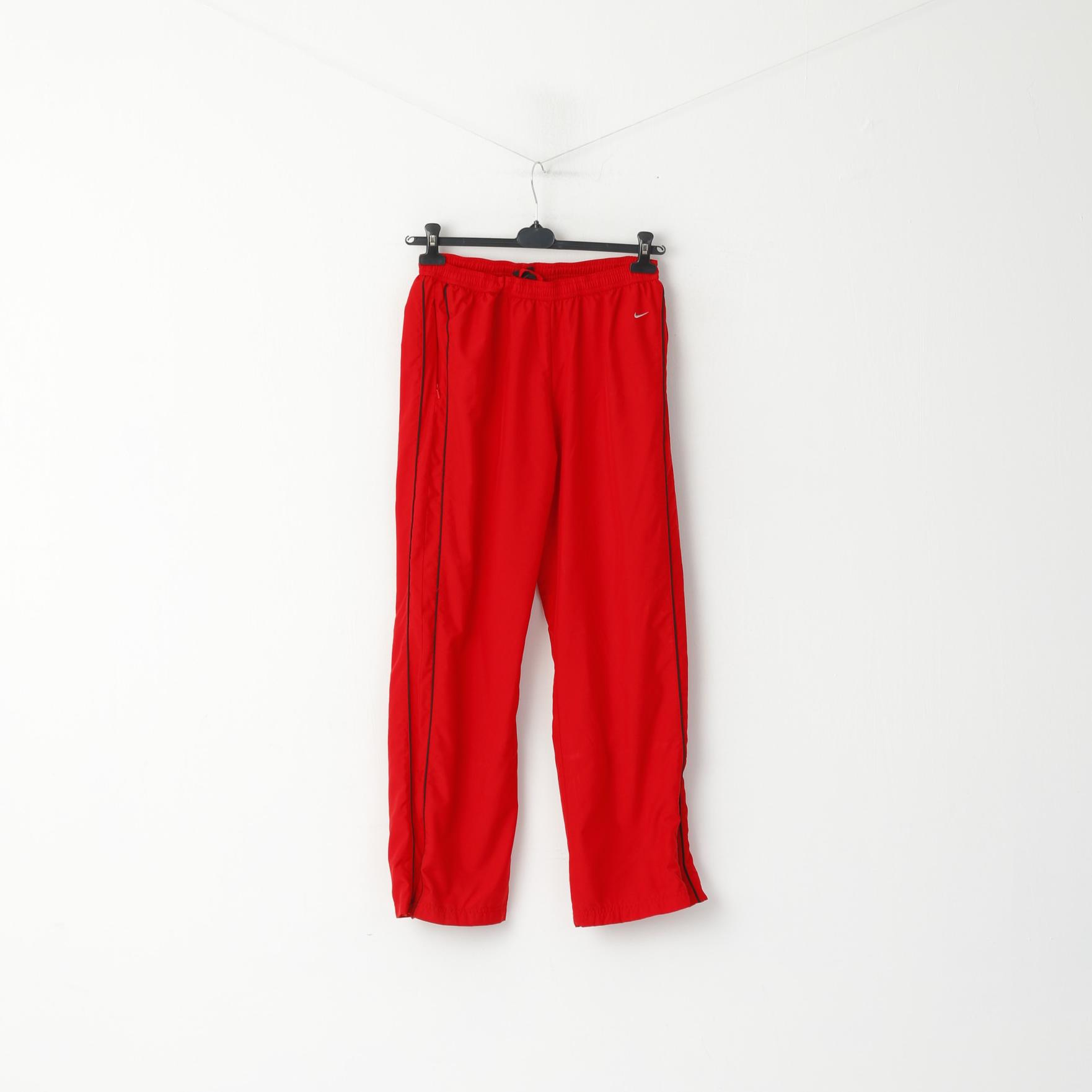 Nike Women 10/12 M 168 Sweatpants Red Sport Training Jogging Track Bottoms