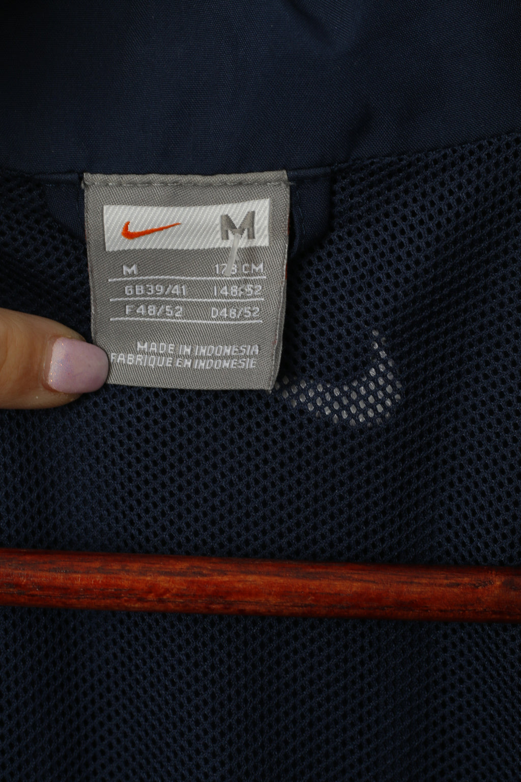 Giacca da uomo Nike M 178 blu scuro da allenamento con cerniera intera abbigliamento sportivo leggero