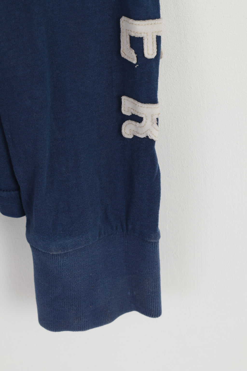 Maglia Hollister California da uomo a maniche lunghe in cotone blu con taglio surfista