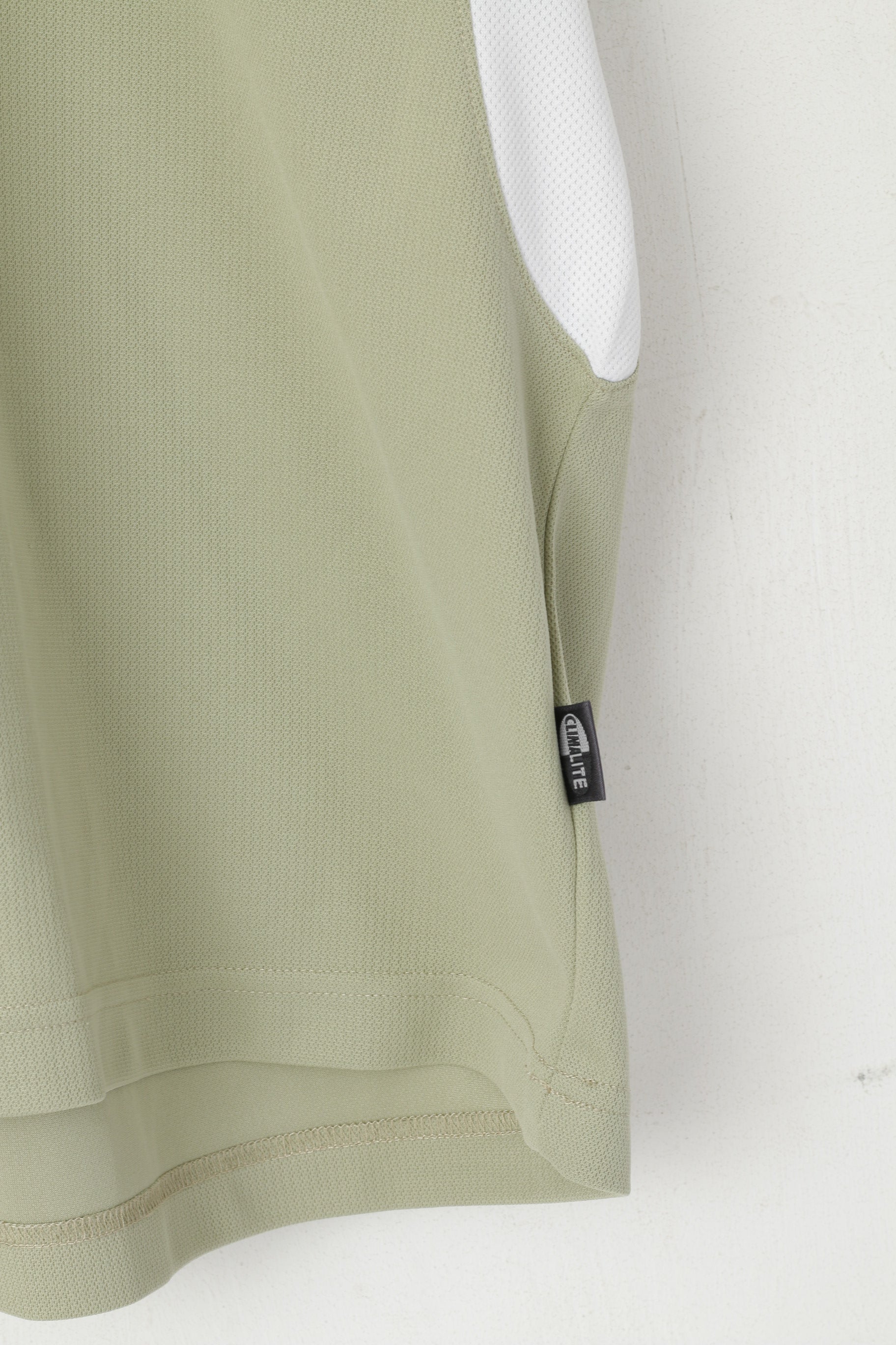 Polo Adidas da uomo 52 L beige vintage 2001 Climalite maglia sportiva a maniche corte